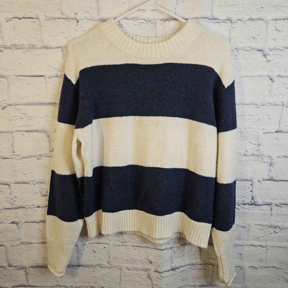 American Eagle Outfitters Women's Striped Crewneck Knit Pullover Sweater XS